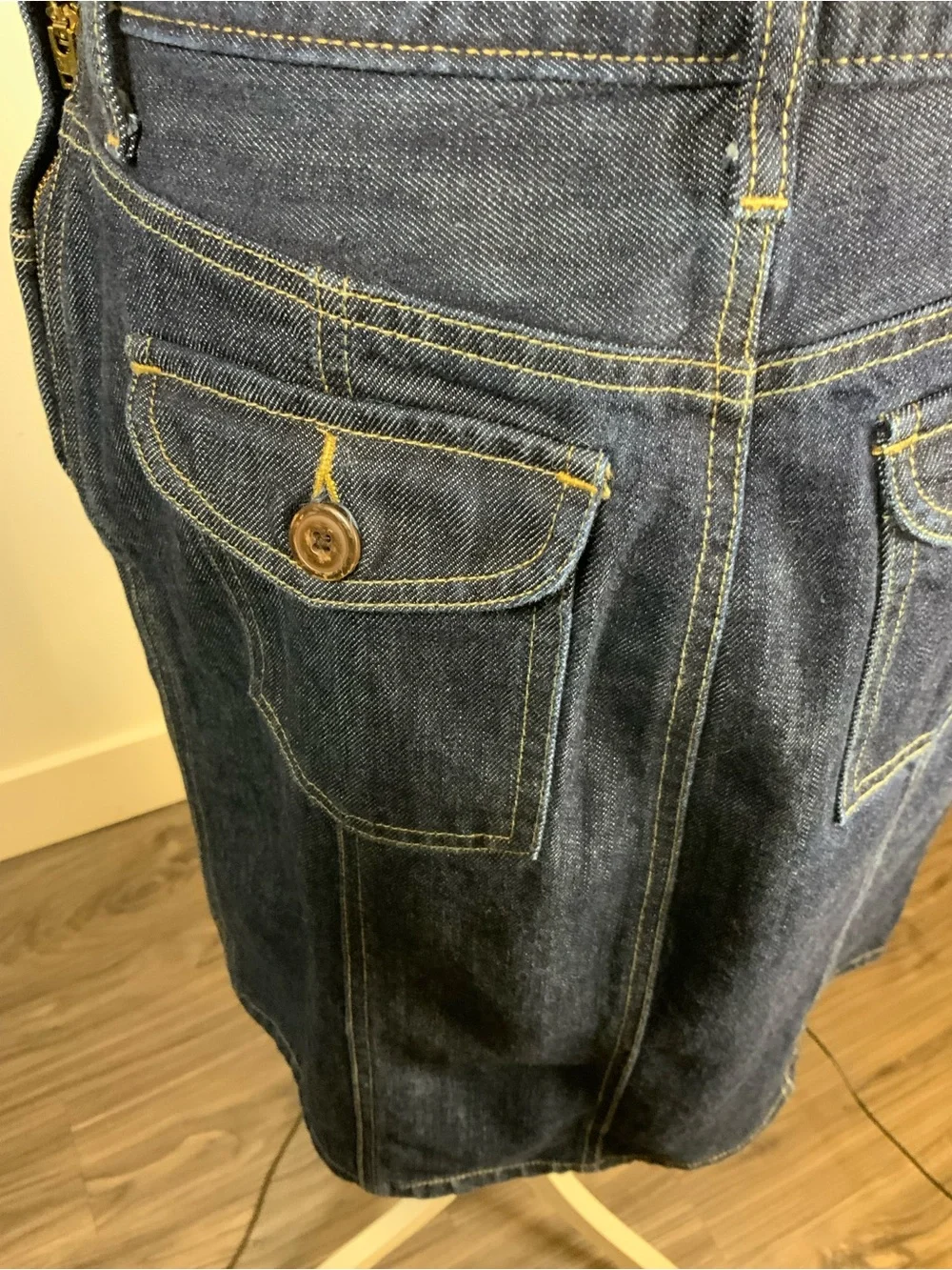GAP Dark Indigo Denim Midi Skirt